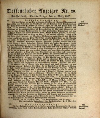 Amtsblatt für den Regierungsbezirk Düsseldorf Donnerstag 4. März 1847