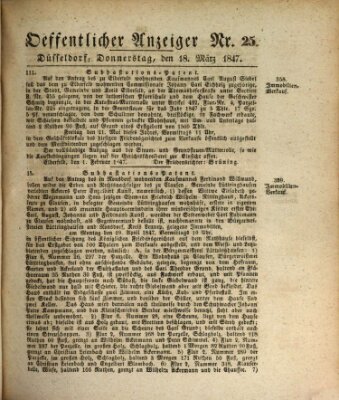 Amtsblatt für den Regierungsbezirk Düsseldorf Donnerstag 18. März 1847