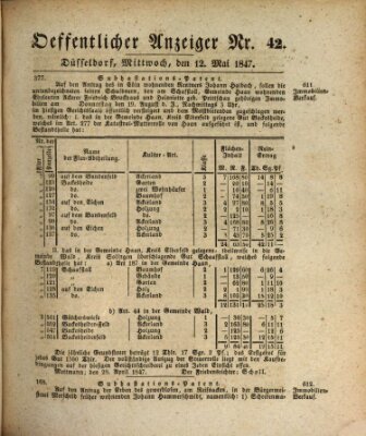 Amtsblatt für den Regierungsbezirk Düsseldorf Mittwoch 12. Mai 1847