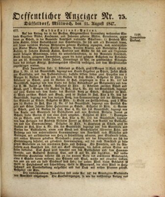 Amtsblatt für den Regierungsbezirk Düsseldorf Mittwoch 11. August 1847
