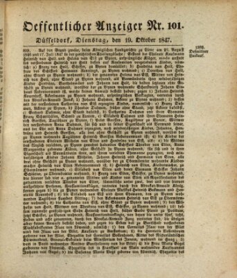 Amtsblatt für den Regierungsbezirk Düsseldorf Dienstag 19. Oktober 1847