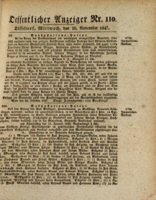 Amtsblatt für den Regierungsbezirk Düsseldorf Mittwoch 10. November 1847