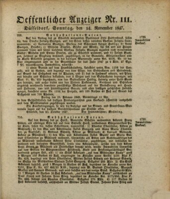 Amtsblatt für den Regierungsbezirk Düsseldorf Sonntag 14. November 1847