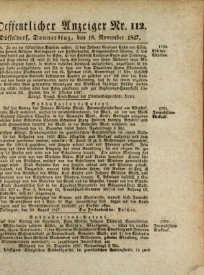 Amtsblatt für den Regierungsbezirk Düsseldorf Donnerstag 18. November 1847