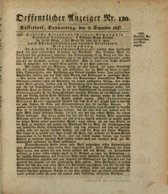 Amtsblatt für den Regierungsbezirk Düsseldorf Donnerstag 9. Dezember 1847