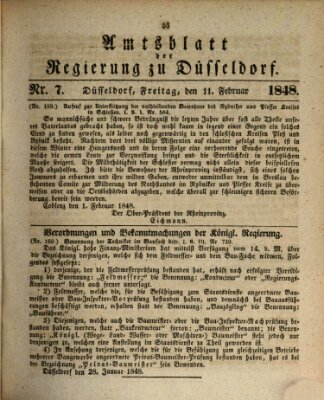 Amtsblatt für den Regierungsbezirk Düsseldorf Freitag 11. Februar 1848