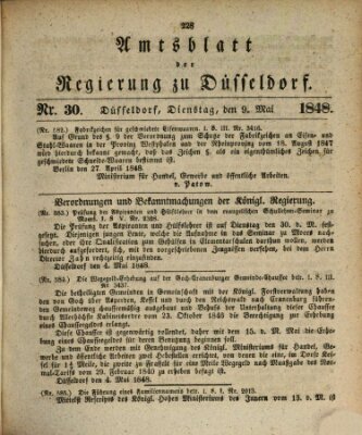 Amtsblatt für den Regierungsbezirk Düsseldorf Dienstag 9. Mai 1848