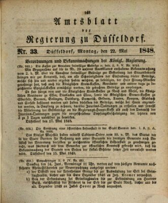 Amtsblatt für den Regierungsbezirk Düsseldorf Montag 22. Mai 1848