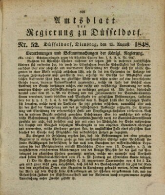 Amtsblatt für den Regierungsbezirk Düsseldorf Dienstag 15. August 1848