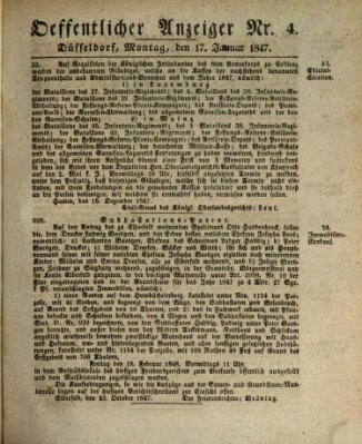 Amtsblatt für den Regierungsbezirk Düsseldorf Montag 17. Januar 1848