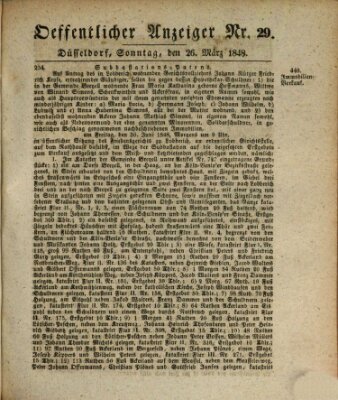 Amtsblatt für den Regierungsbezirk Düsseldorf Sonntag 26. März 1848