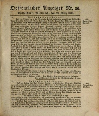 Amtsblatt für den Regierungsbezirk Düsseldorf Mittwoch 29. März 1848