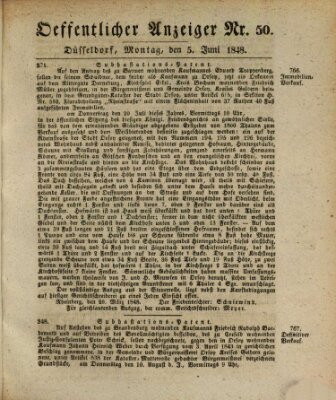 Amtsblatt für den Regierungsbezirk Düsseldorf Montag 5. Juni 1848