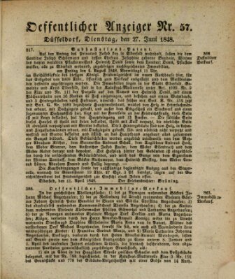 Amtsblatt für den Regierungsbezirk Düsseldorf Dienstag 27. Juni 1848