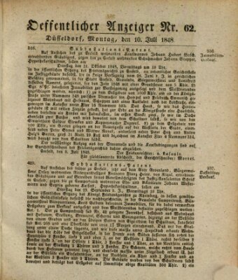 Amtsblatt für den Regierungsbezirk Düsseldorf Montag 10. Juli 1848