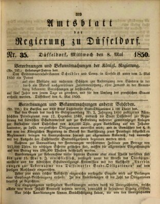 Amtsblatt für den Regierungsbezirk Düsseldorf Mittwoch 8. Mai 1850