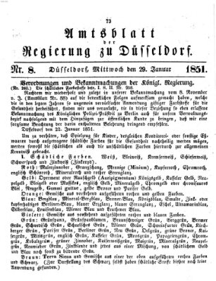 Amtsblatt für den Regierungsbezirk Düsseldorf Mittwoch 29. Januar 1851