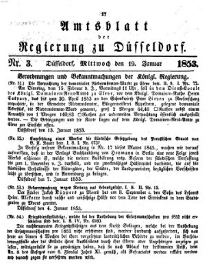 Amtsblatt für den Regierungsbezirk Düsseldorf Mittwoch 19. Januar 1853