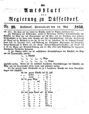 Amtsblatt für den Regierungsbezirk Düsseldorf Samstag 14. Mai 1853