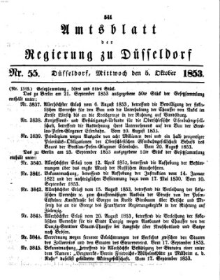 Amtsblatt für den Regierungsbezirk Düsseldorf Mittwoch 5. Oktober 1853