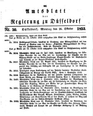 Amtsblatt für den Regierungsbezirk Düsseldorf Montag 24. Oktober 1853