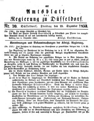 Amtsblatt für den Regierungsbezirk Düsseldorf Freitag 23. Dezember 1853