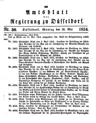 Amtsblatt für den Regierungsbezirk Düsseldorf Montag 22. Mai 1854