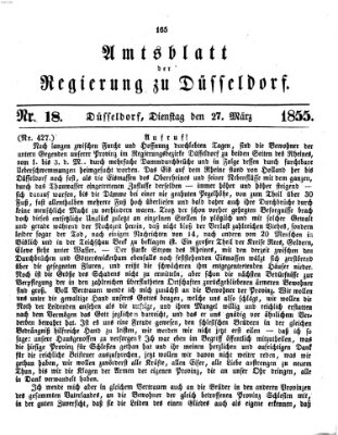 Amtsblatt für den Regierungsbezirk Düsseldorf Dienstag 27. März 1855