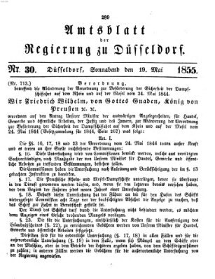 Amtsblatt für den Regierungsbezirk Düsseldorf Samstag 19. Mai 1855