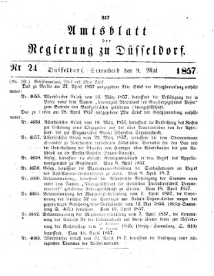 Amtsblatt für den Regierungsbezirk Düsseldorf Samstag 9. Mai 1857