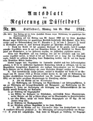 Amtsblatt für den Regierungsbezirk Düsseldorf Montag 25. Mai 1857