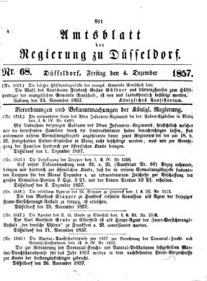 Amtsblatt für den Regierungsbezirk Düsseldorf Freitag 4. Dezember 1857