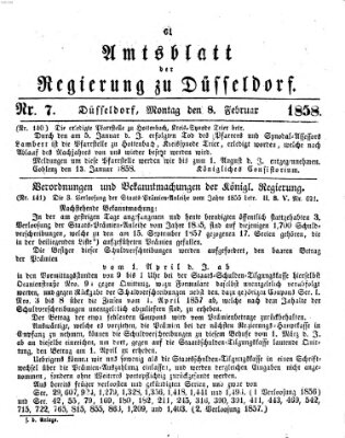 Amtsblatt für den Regierungsbezirk Düsseldorf Montag 8. Februar 1858