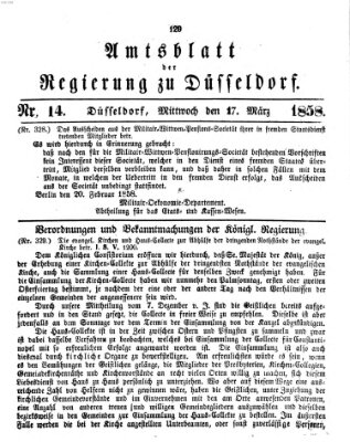 Amtsblatt für den Regierungsbezirk Düsseldorf Mittwoch 17. März 1858