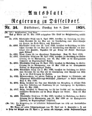 Amtsblatt für den Regierungsbezirk Düsseldorf Dienstag 8. Juni 1858