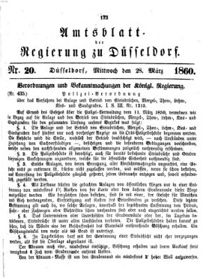 Amtsblatt für den Regierungsbezirk Düsseldorf Mittwoch 28. März 1860