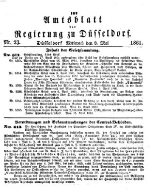 Amtsblatt für den Regierungsbezirk Düsseldorf Mittwoch 8. Mai 1861