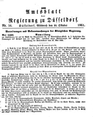 Amtsblatt für den Regierungsbezirk Düsseldorf Mittwoch 16. Oktober 1861