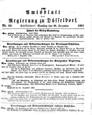 Amtsblatt für den Regierungsbezirk Düsseldorf Samstag 28. Dezember 1861