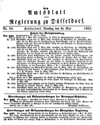 Amtsblatt für den Regierungsbezirk Düsseldorf Dienstag 20. Mai 1862