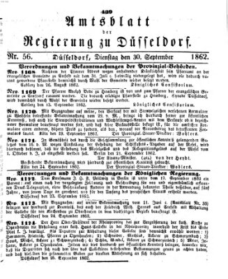 Amtsblatt für den Regierungsbezirk Düsseldorf Dienstag 30. September 1862