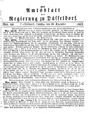 Amtsblatt für den Regierungsbezirk Düsseldorf Dienstag 29. Dezember 1863