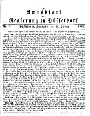 Amtsblatt für den Regierungsbezirk Düsseldorf Donnerstag 14. Januar 1864