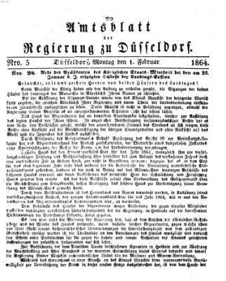 Amtsblatt für den Regierungsbezirk Düsseldorf Montag 1. Februar 1864