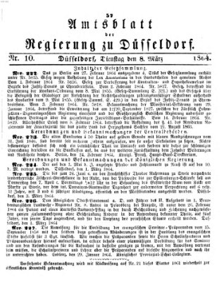 Amtsblatt für den Regierungsbezirk Düsseldorf Dienstag 8. März 1864