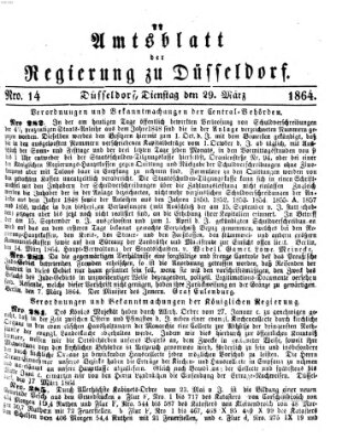 Amtsblatt für den Regierungsbezirk Düsseldorf Dienstag 29. März 1864