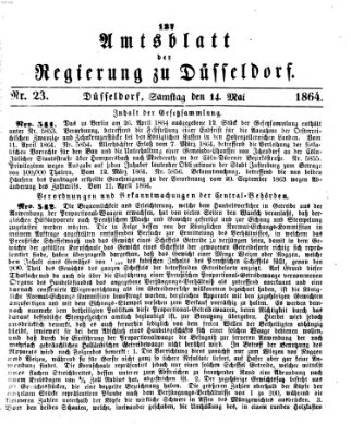 Amtsblatt für den Regierungsbezirk Düsseldorf Samstag 14. Mai 1864