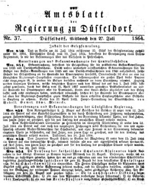 Amtsblatt für den Regierungsbezirk Düsseldorf Mittwoch 27. Juli 1864