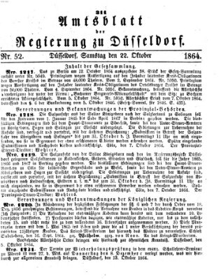 Amtsblatt für den Regierungsbezirk Düsseldorf Samstag 22. Oktober 1864