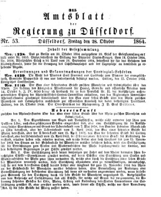 Amtsblatt für den Regierungsbezirk Düsseldorf Freitag 28. Oktober 1864